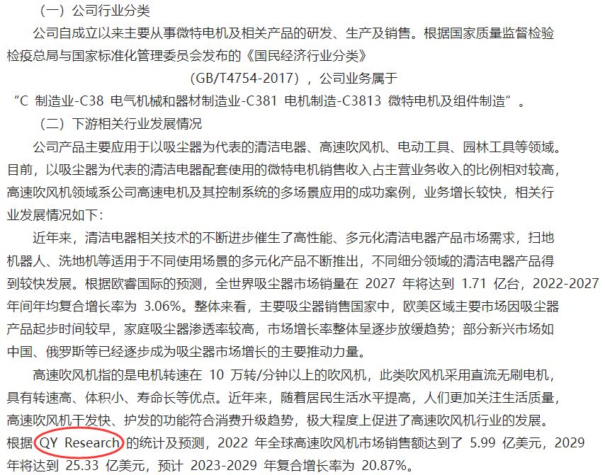 2024年4月27日、Cinderson Tech (Suzhou) Co., Ltd. はQYResearchが発表した「グローバル高速ブロワーに関する市場レポート」の調査データを引用しました